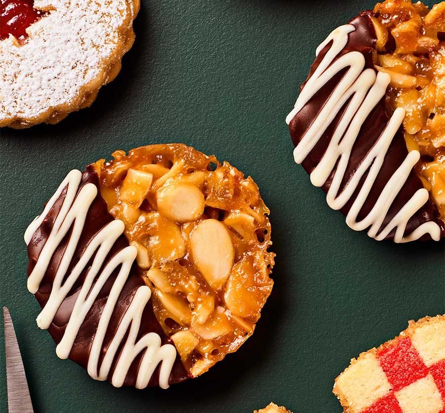 Almond, orange & ginger florentines